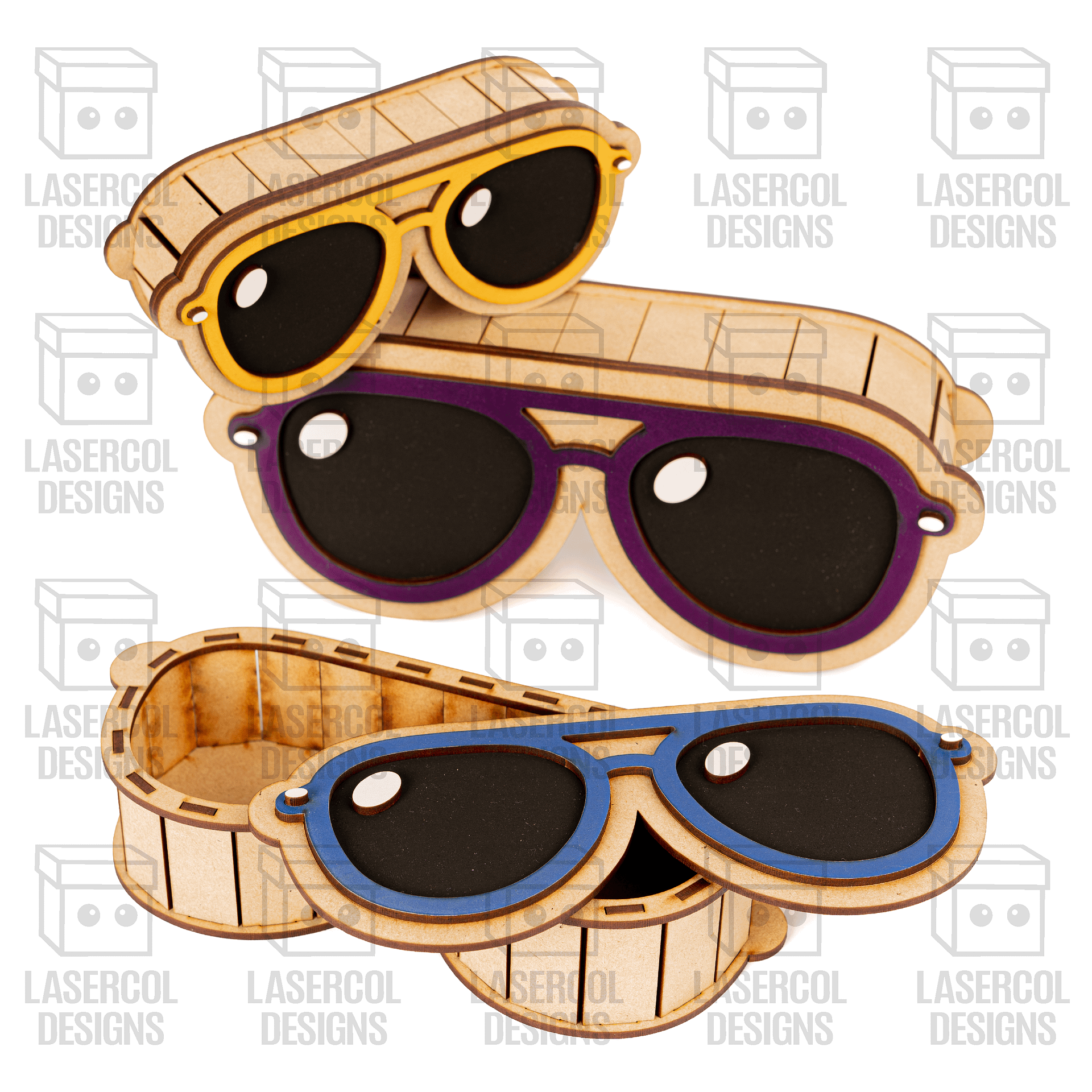 Glasses Shaped Boxes Set 2 (3 Sizes) - Laser Cut Files product image (9)