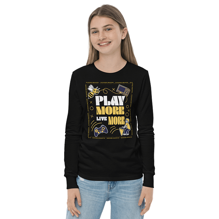Play More Live More Youth Long Sleeve T-Shirt product image (10)