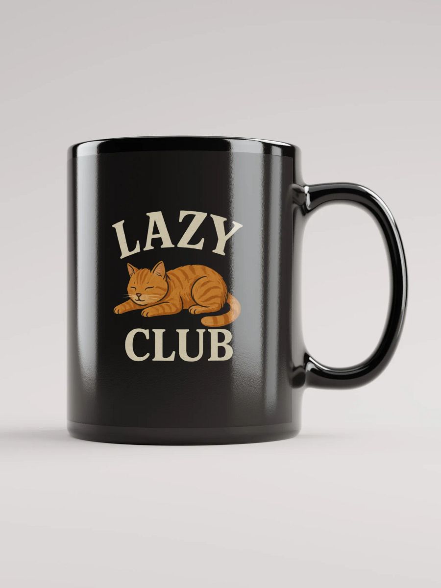 Lazy Club Black Glossy Mug product image (2)