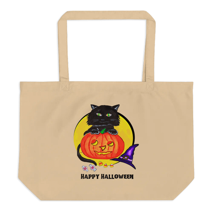 Black Cat Halloween Tote Bag product image (1)