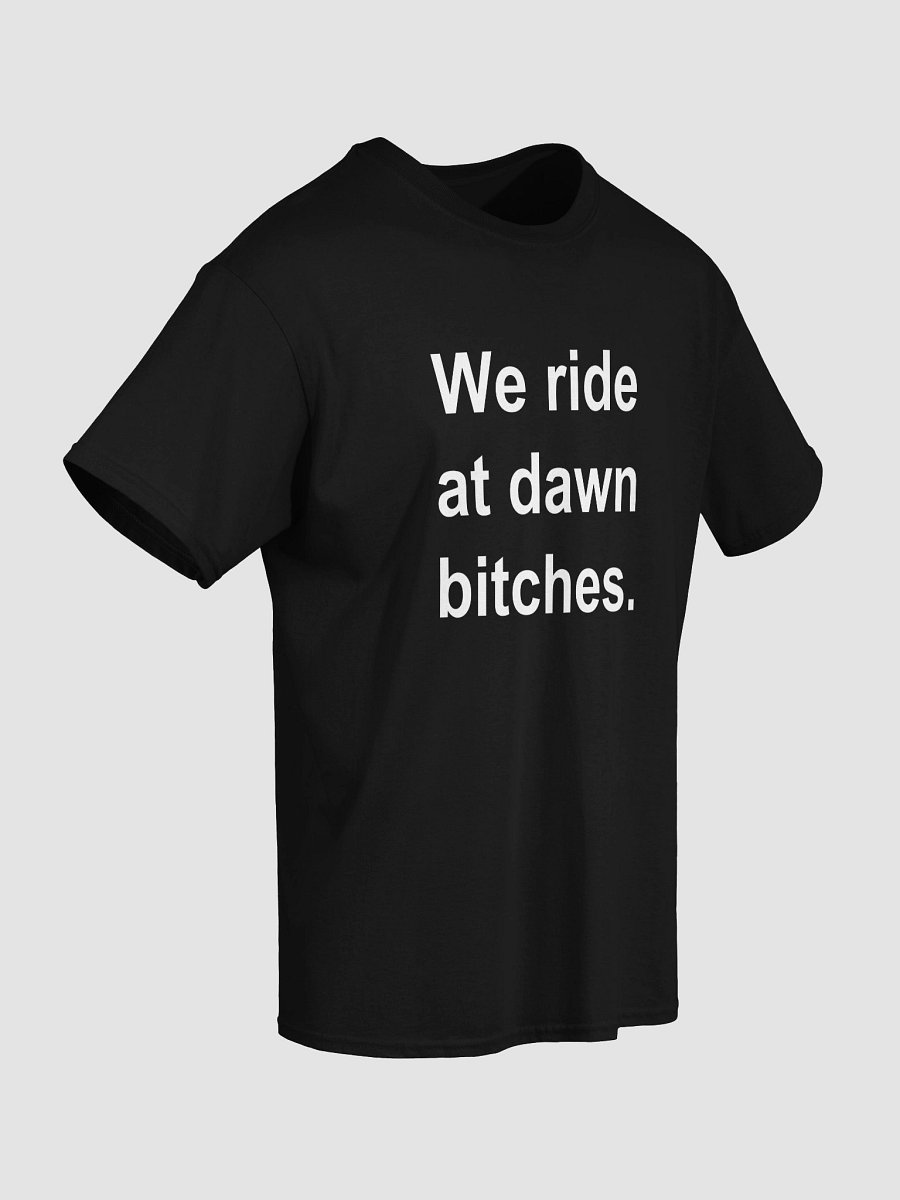 We ride at dawn bitches. T-Shirt product image (5)