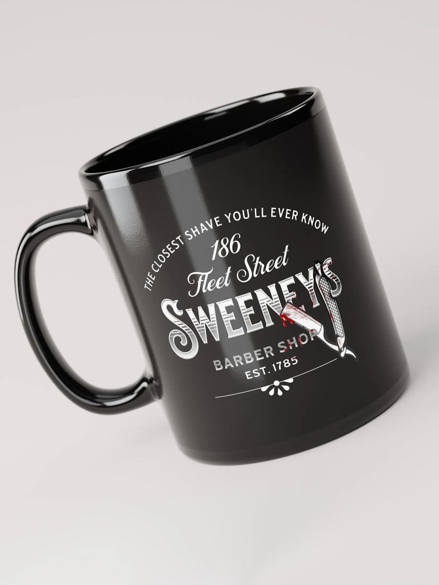 Sweeney Todd Barber Shop Mug – Black Glossy Horror Musical Coffee Cup product image (6)