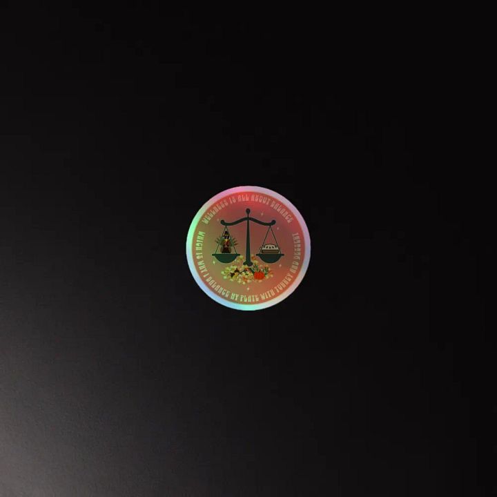Turkey & Dessert Balance Holographic Sticker Sheet product image (2)