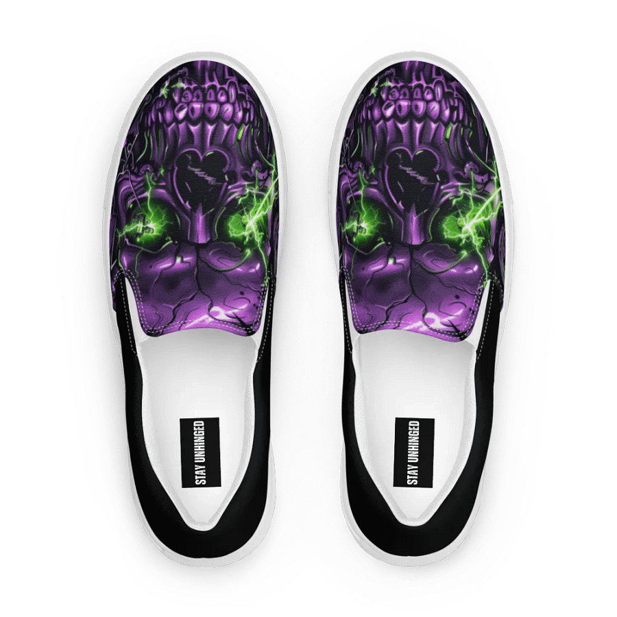 Unhinged Misfits Women's Skull Canvas Slip-Ons product image (1)