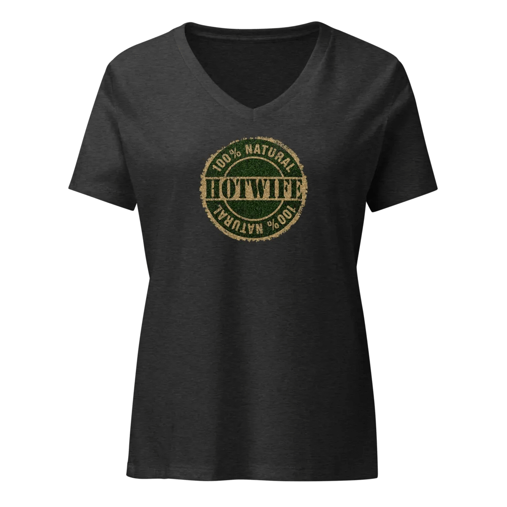 100% Natural Hotwife Seal - Texture Version Women's Vee Neck Tee product image (3)