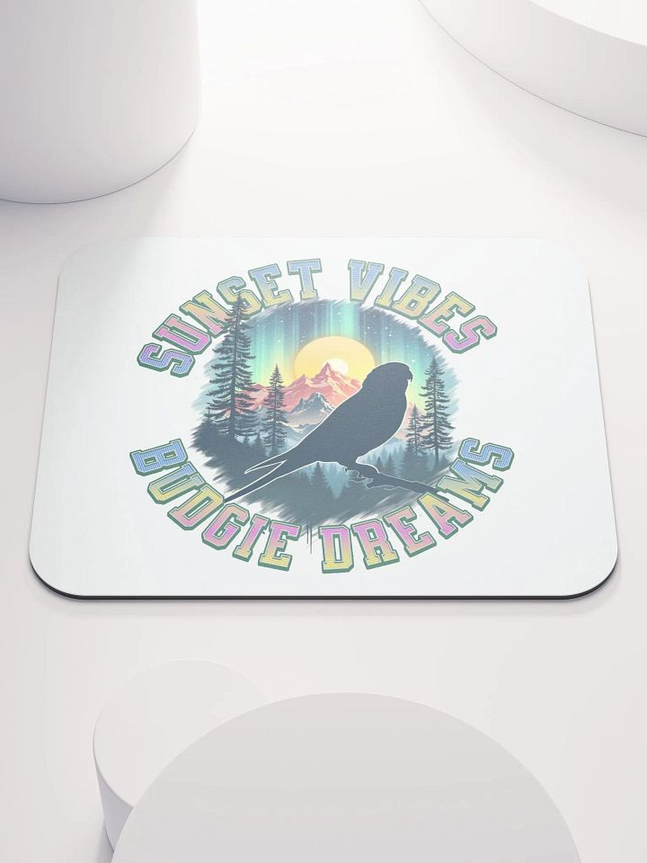 Sunset Vibes Budgie Dreams Mouse Pad product image (2)
