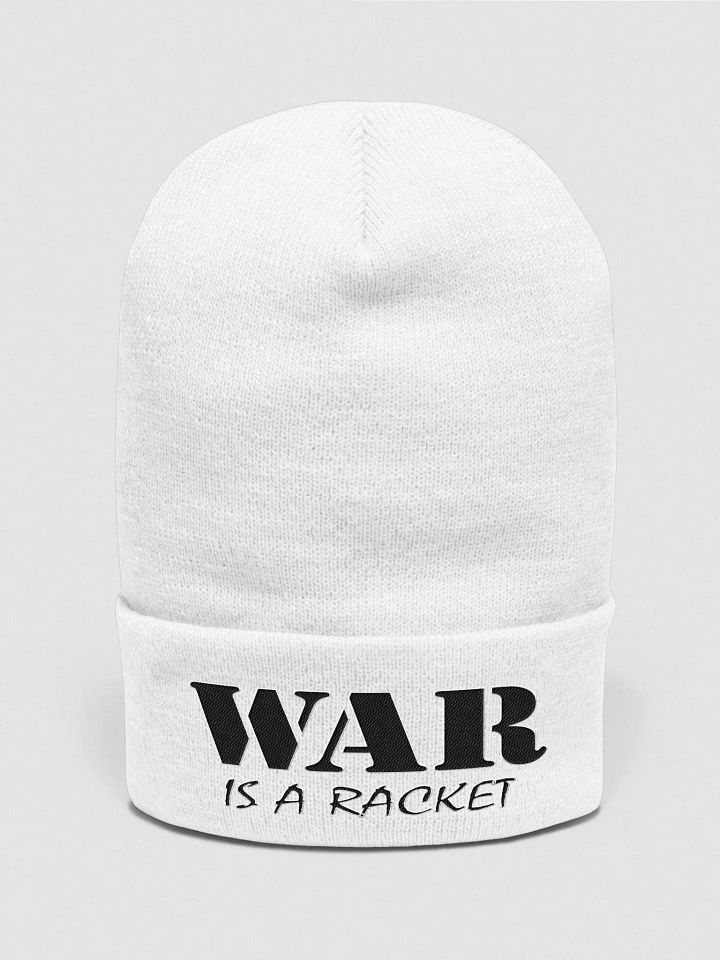 War Is A Racket - Black - Yupoong Cuffed Beanie product image (1)