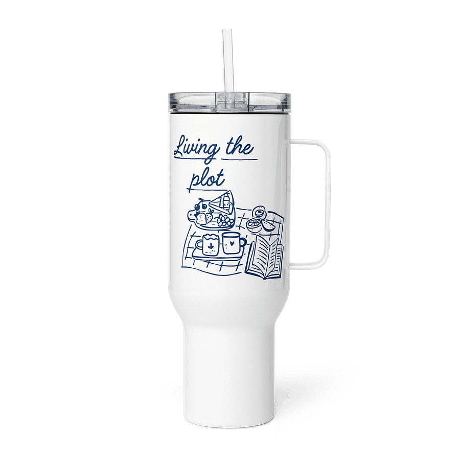 Living the Plot Travel mug product image (1)