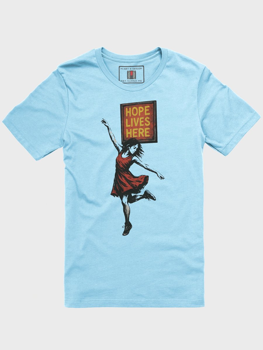 “Hope Lives Here” Urban Street Art T-Shirt – Graffiti-Style Wall Mural Print product image (9)