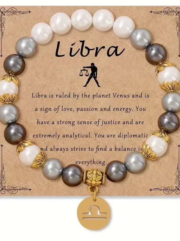 Libra Bohemian Style Zodiac Pendant Bracelet product image (1)