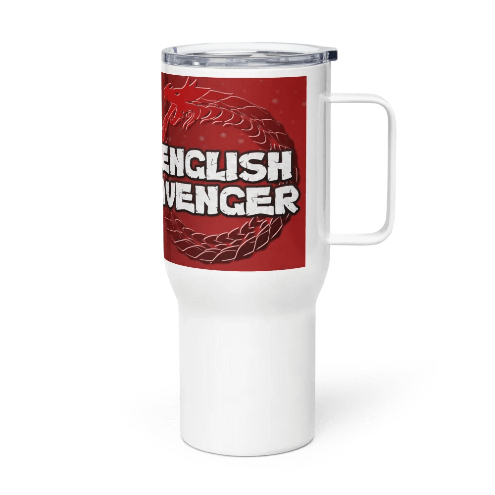 English Avenger Channel Logo Graphic Travel Mug with Handle product image (3)