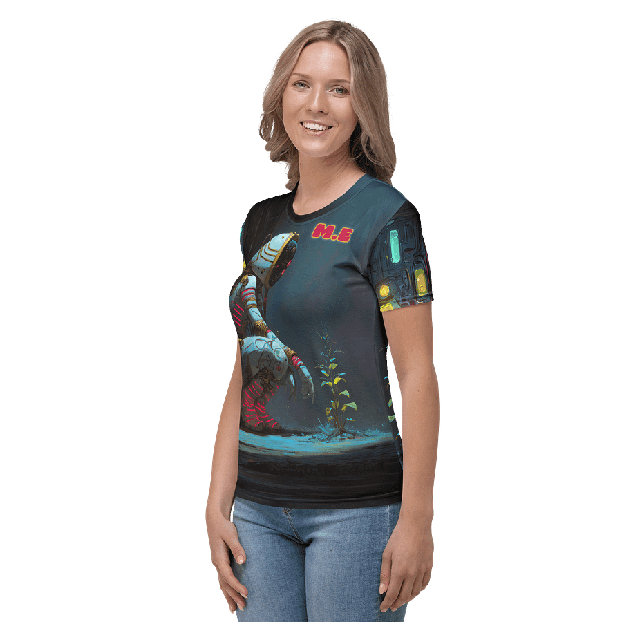 Neon Eden – Futuristic Astronaut T-Shirt by M.E product image (3)