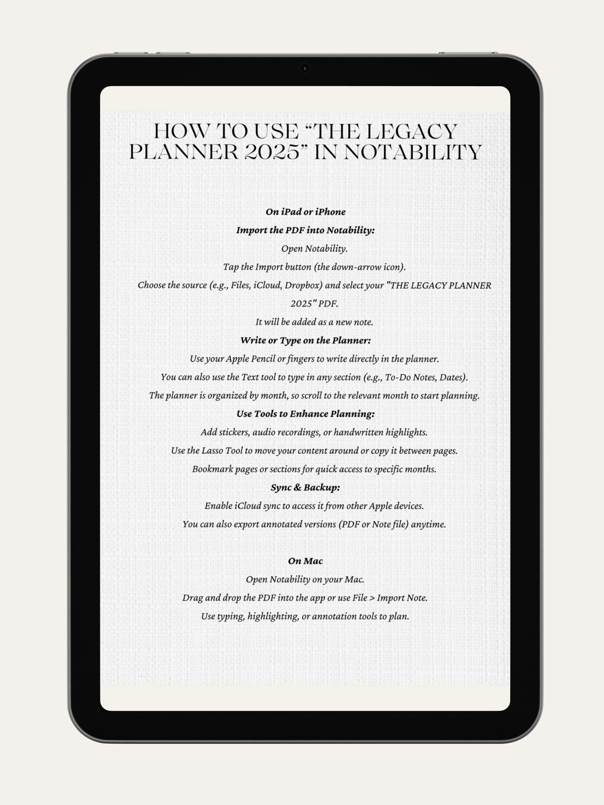 The Legacy Planner 2025 product image (8)