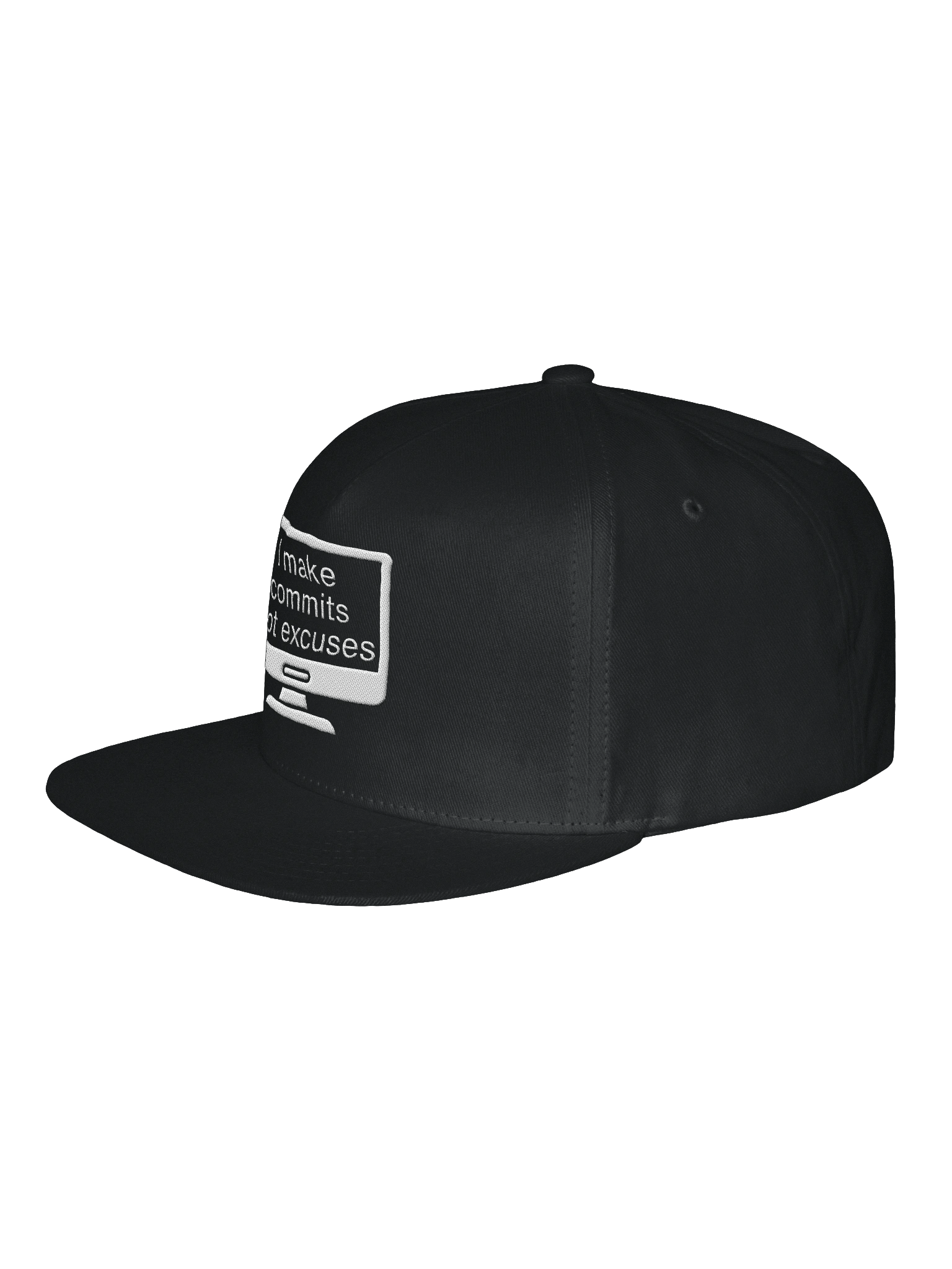 “I Make Commits, Not Excuses.” Snapback Hat – Dev Discipline Edition product image (2)