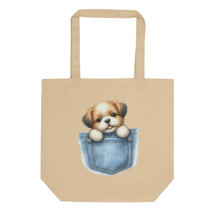 Pocket Pup Denim Tote Bag product image (1)