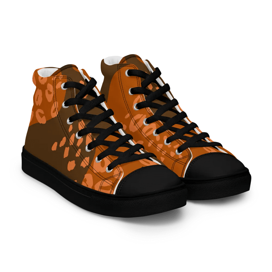 Leopard Orange Men's High Tops product image (17)