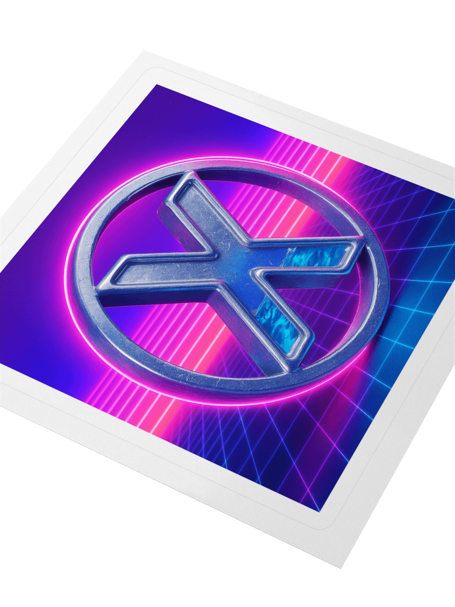 Vaporwave Pools X Logo Sticker product image (3)