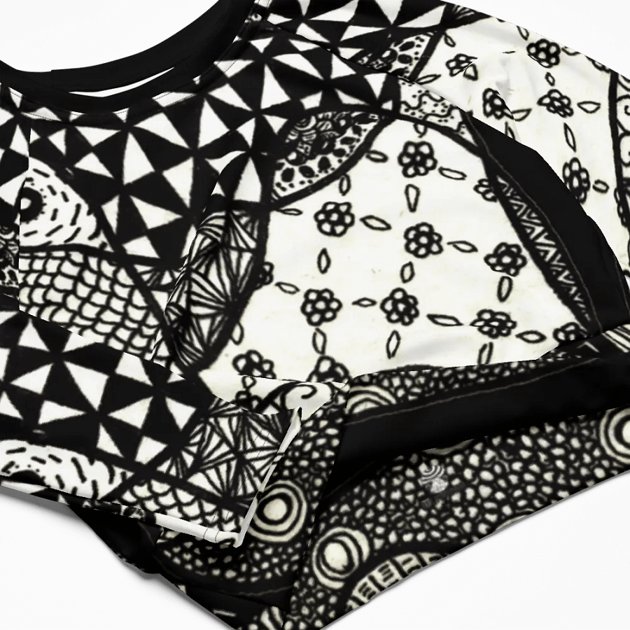 Eclectic Monochrome Vibes Crop Top product image (12)