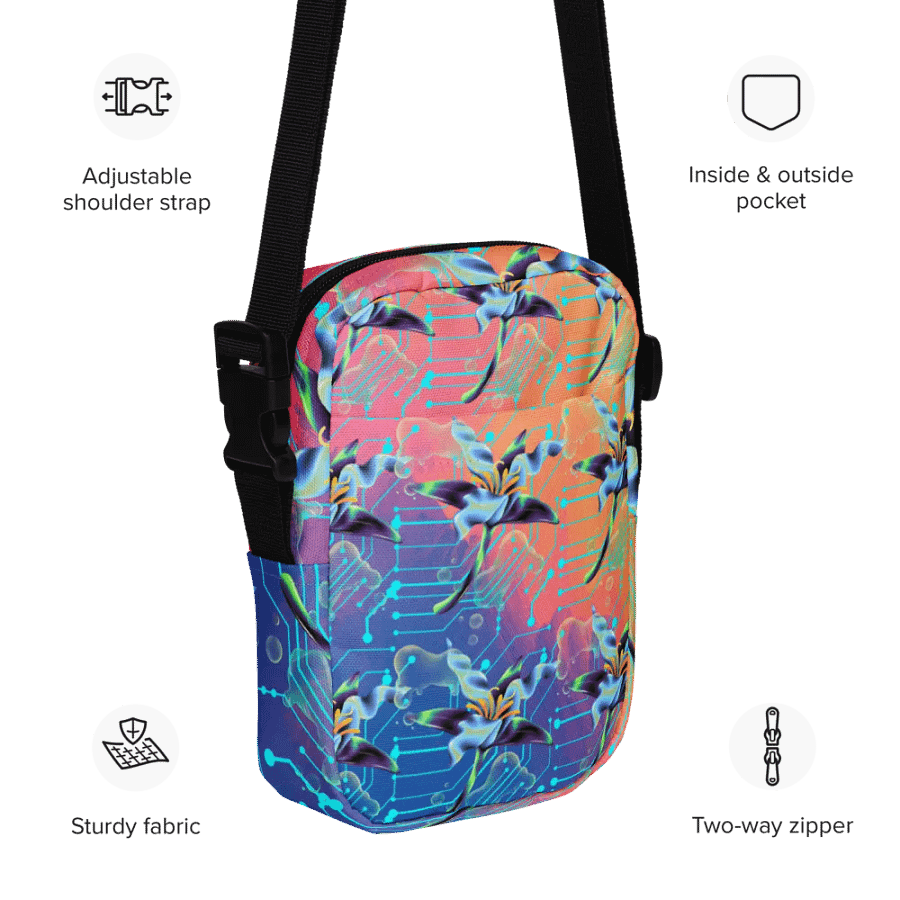 metverse-Floral Fusion Crossbody Bag for stylish tech ladies and friends product image (11)