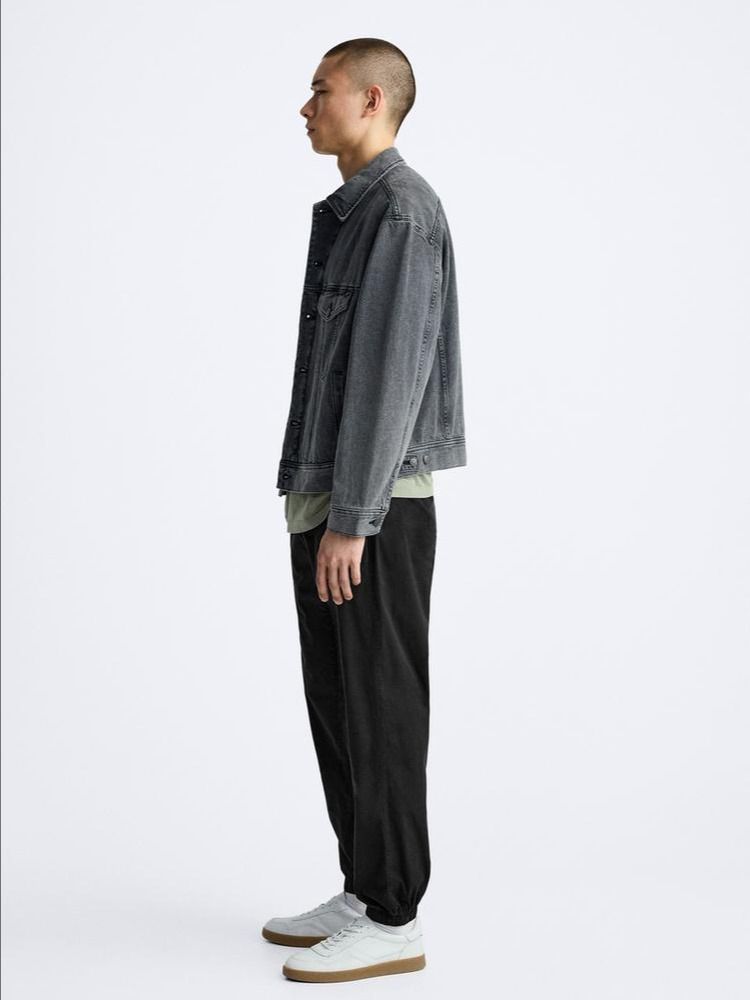 POPLIN JOGGER WAIST TROUSERS product image (8)