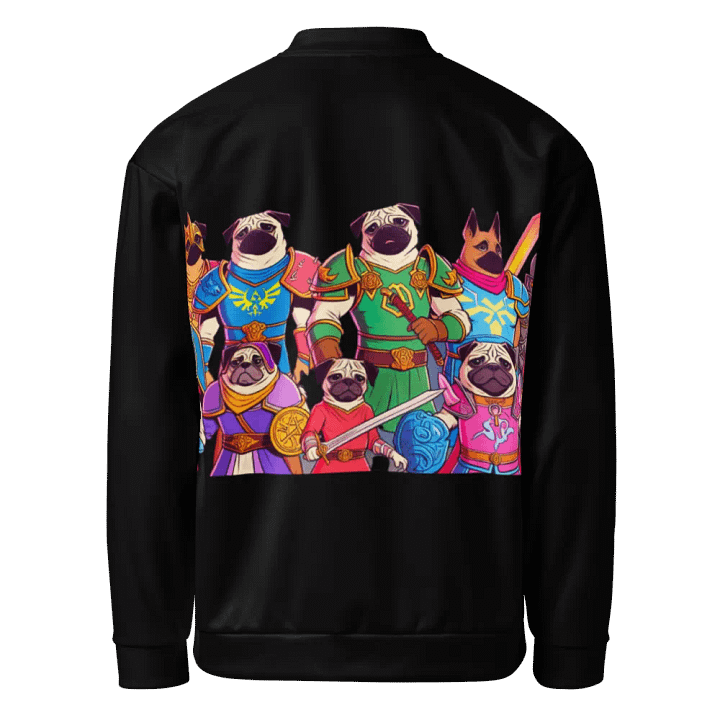 PugNation All-Over Print Bomber Jacket product image (2)