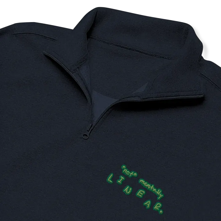 *not* mentally linear. (moss design) embroidered quarter zip product image (11)