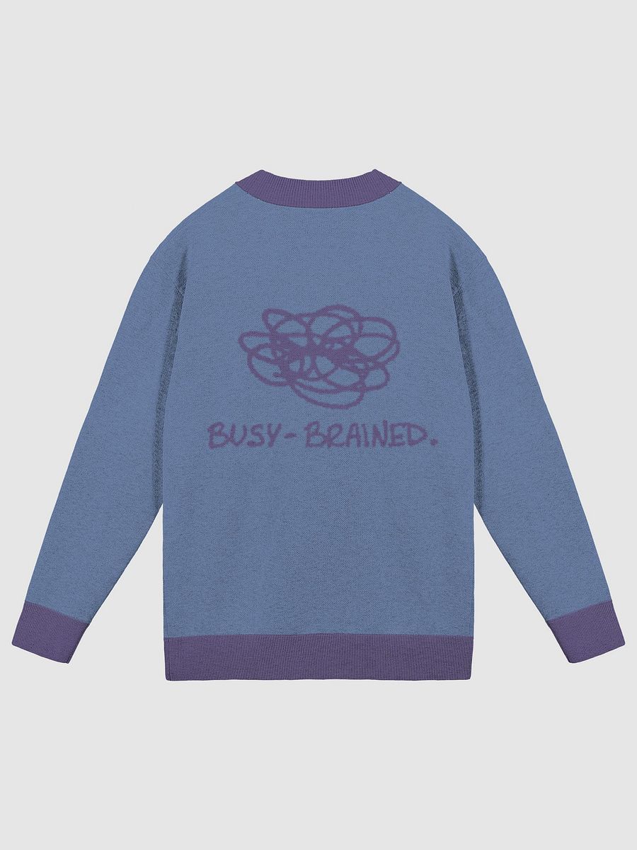 BUSY-BRAINED (lg. design, BLUE and purple) knitwear cardigan product image (8)
