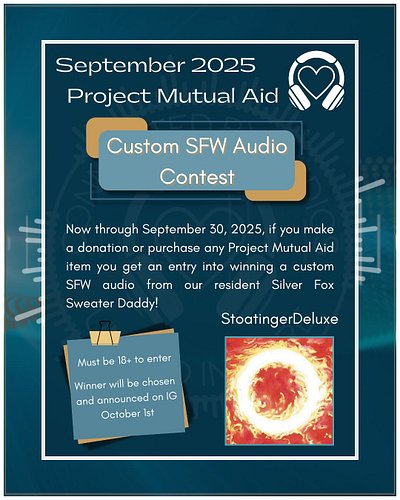 Yes, you see that right. Win a custom SFW audio from the man himself, @stoatinger_deluxe_nsfw. 

@joleneaudio and I are worki...