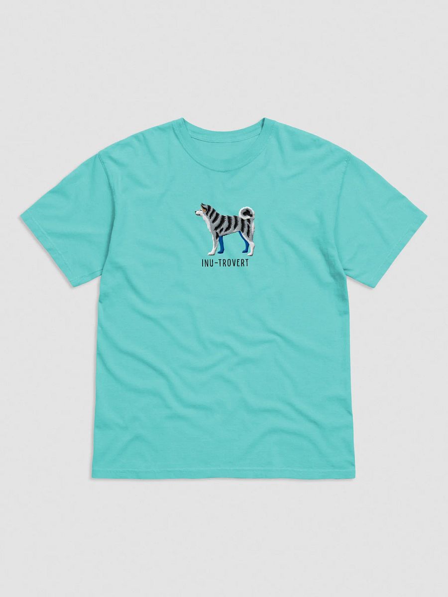 Inu-Trovert T-Shirt(Embroidered) of a Japanese Akita(Blue Brindle) product image (17)
