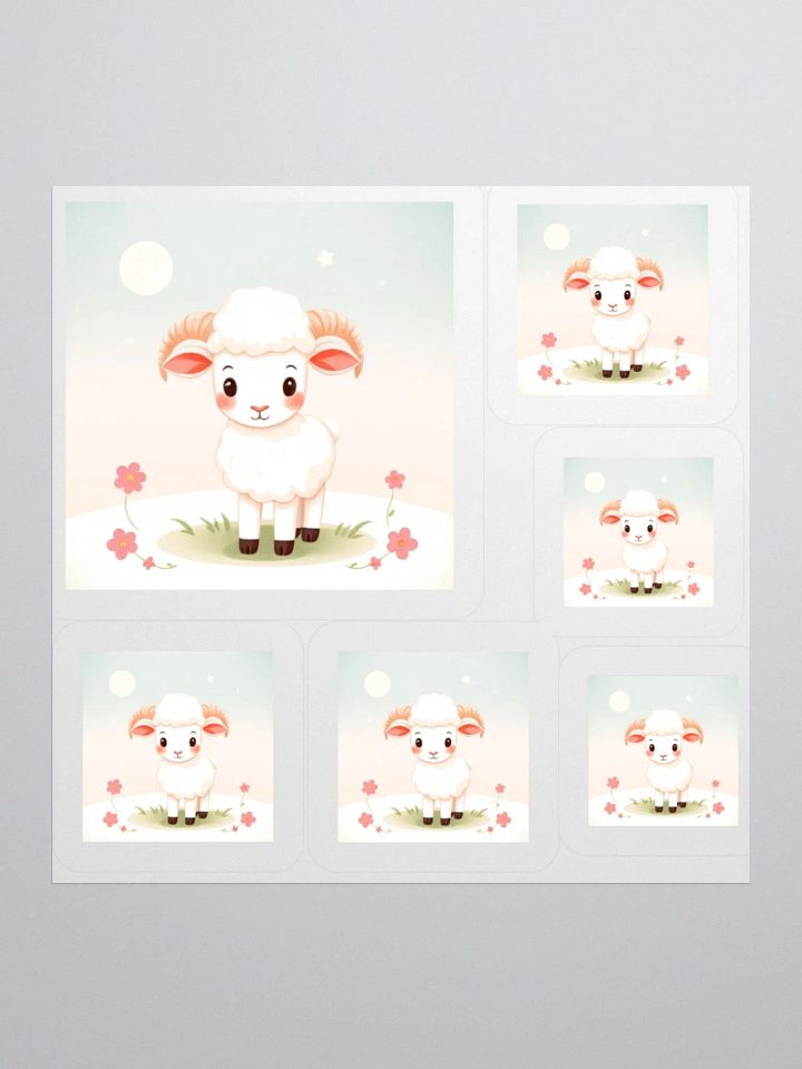 Whimsical Sheep Dreams Kiss Cut Stickers product image (1)