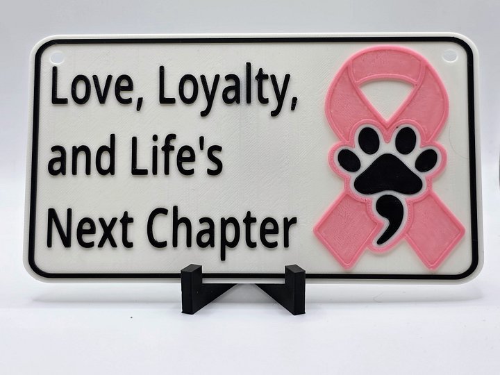 🩷 Pink Awareness Ribbon Sign | Love, Loyalty, and Life’s Next Chapter product image (1)