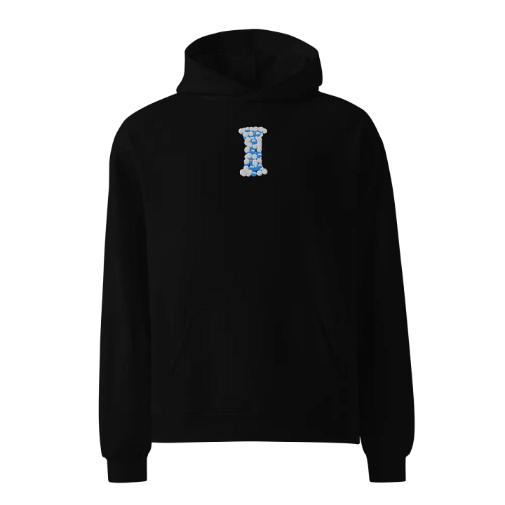Initial Letter Of Name "I" is Embroidered Unisex Oversized Hoodie product image (1)