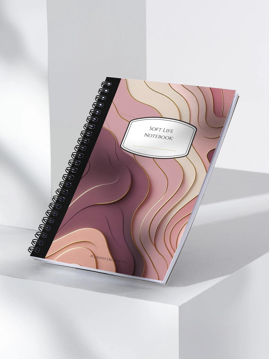 Soft Life Notebook – Back to School Notebook for Women | Luxe Abstract Design for Reflection & Notes product image (4)