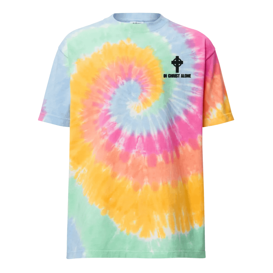 In Christ Alone Unisex Oversized Tie-Dye T-Shirt product image (3)