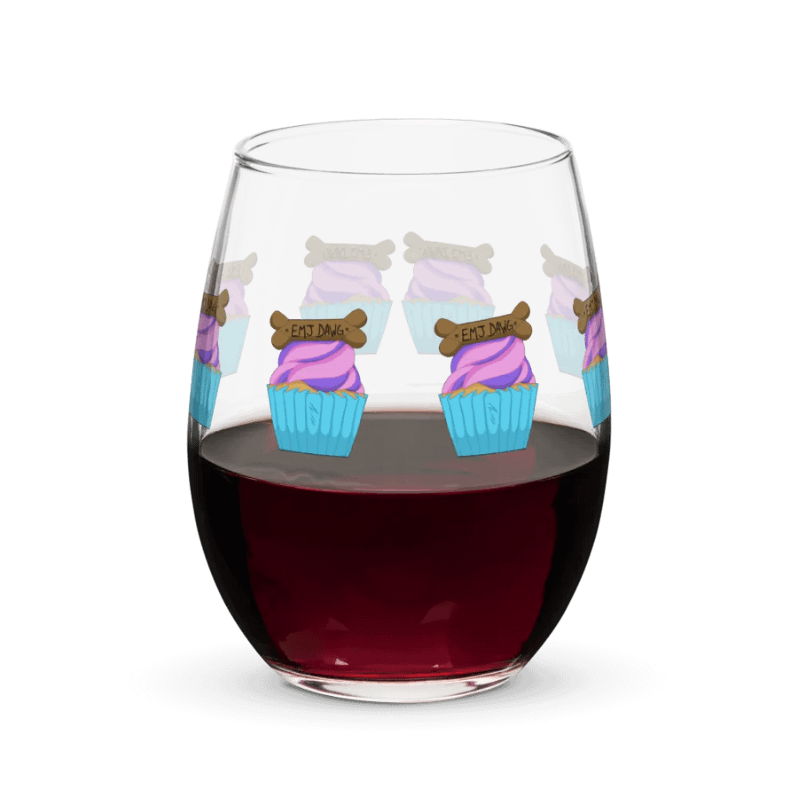 EmJDawg Cupcake Stemless Wine Glass product image (5)