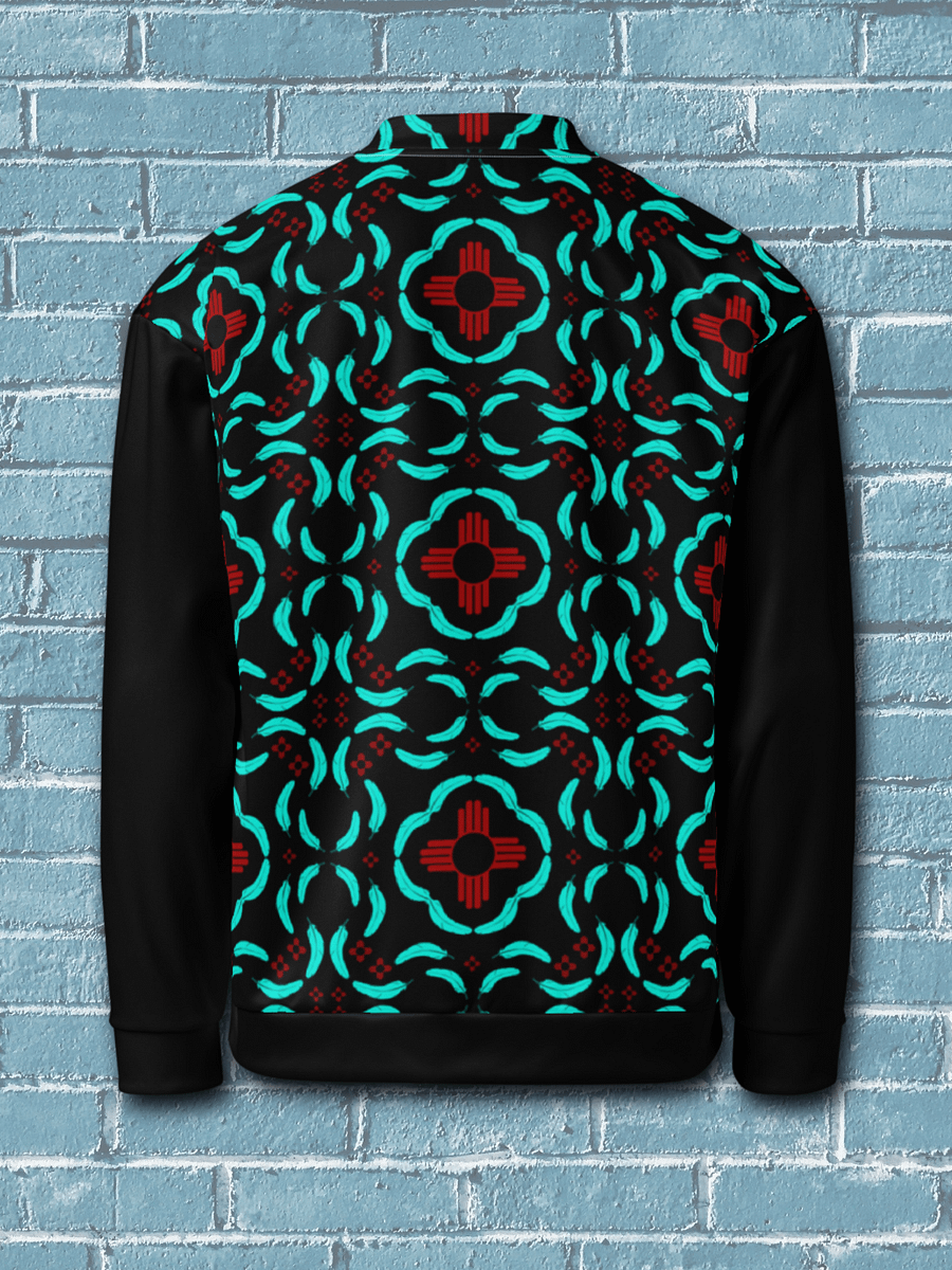 New Mexico Zia Turquoise Feathers Bomber Jacket product image (2)