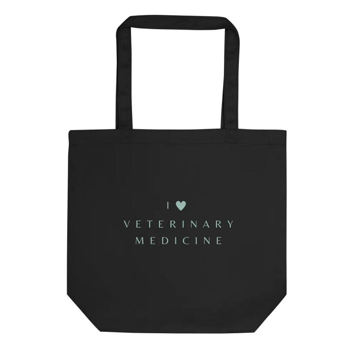 "I love Veterinary medicine" black bag (medium size) product image (2)