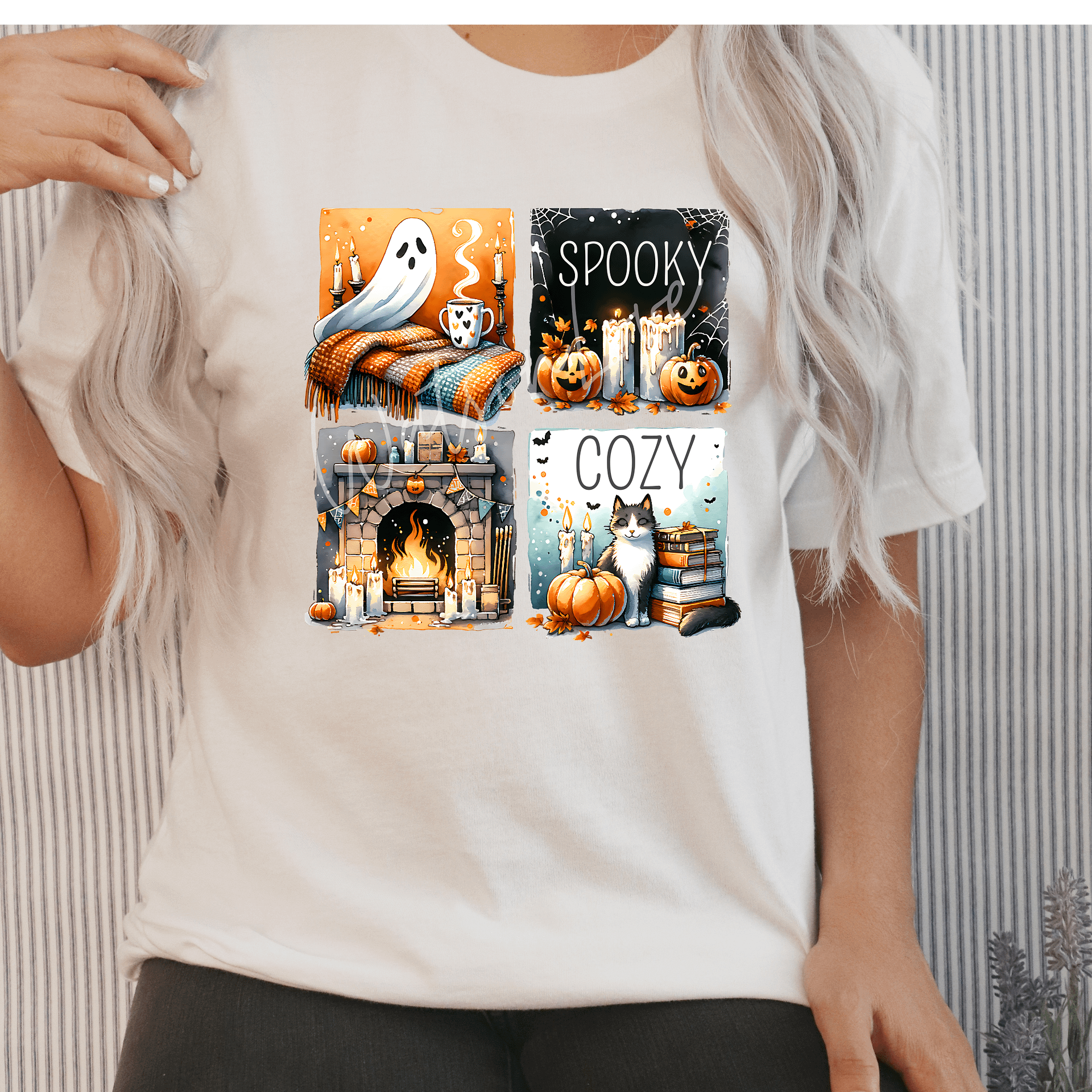 Cozy Spooky Png Digital Download ONLY Fall Clipart Cozy Halloween PNG Halloween Hygge vibes product image (3)