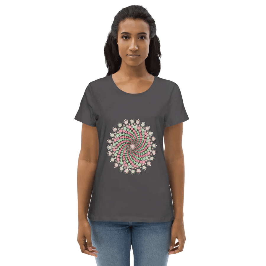 Green and Pink Mandala Eco T-Shirt product image (1)