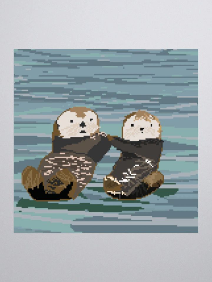 Otters holding hands sticker <3 product image (1)