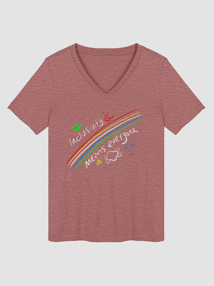 Inclusivity Means Everyone V-Neck Tee product image (25)