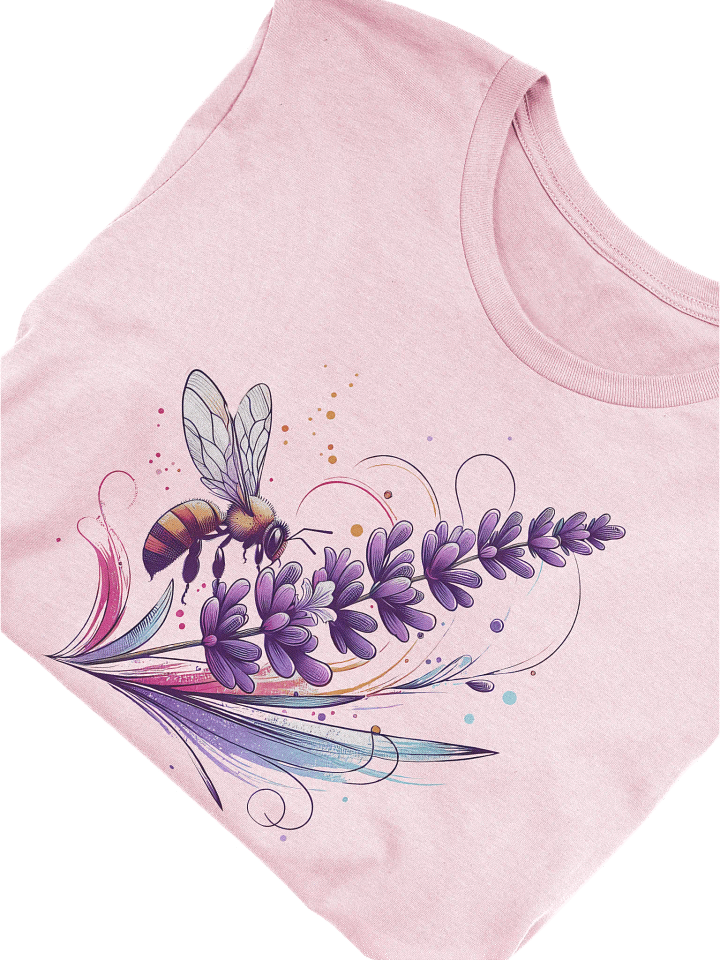 Buzzing Lavender Bee T-Shirt, Botanical Honeybee Tee, Nature-Inspired Wildflower Shirt, Garden Lover Gift product image (6)