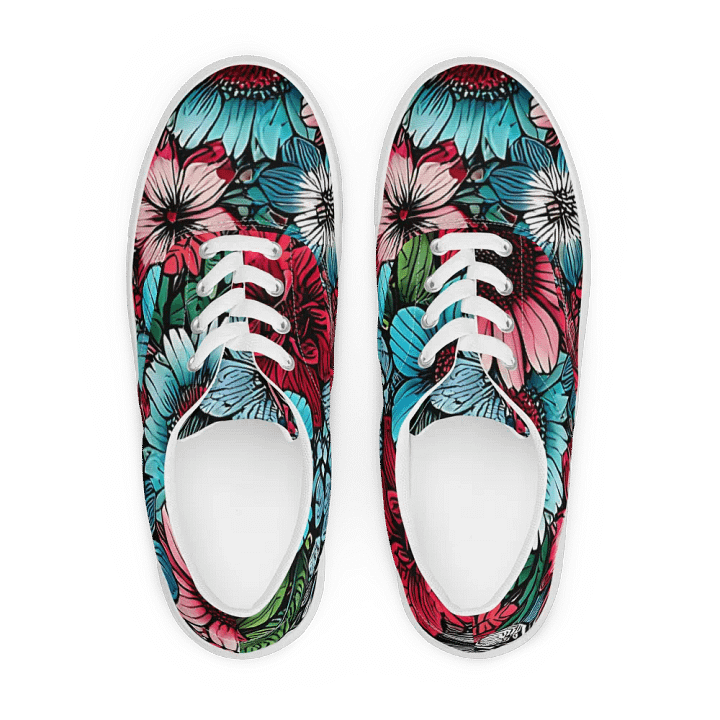 Floral Fusion Lace-Up Canvas Shoes product image (1)