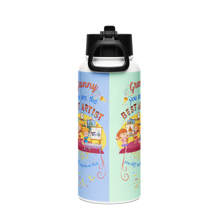 Love Granny's art Stainless Steel Water Bottle gift for arty granny on mothersday product image (2)