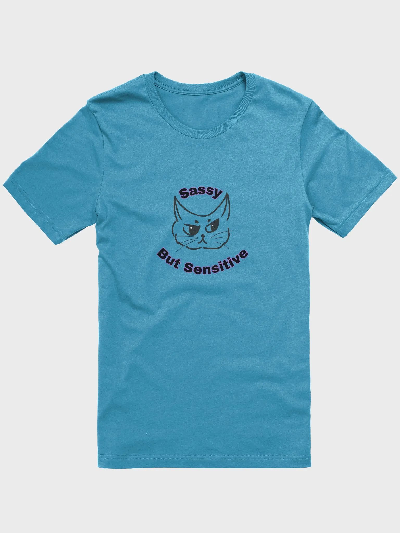 Sassy But Sensitive Cat Face T-Shirt product image (2)