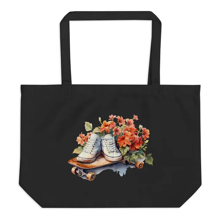 Skateboard And Flowers Tote product image (1)