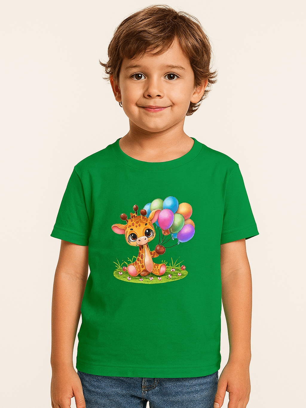 Giraffe Balloon Adventure Youth T-Shirt product image (1)