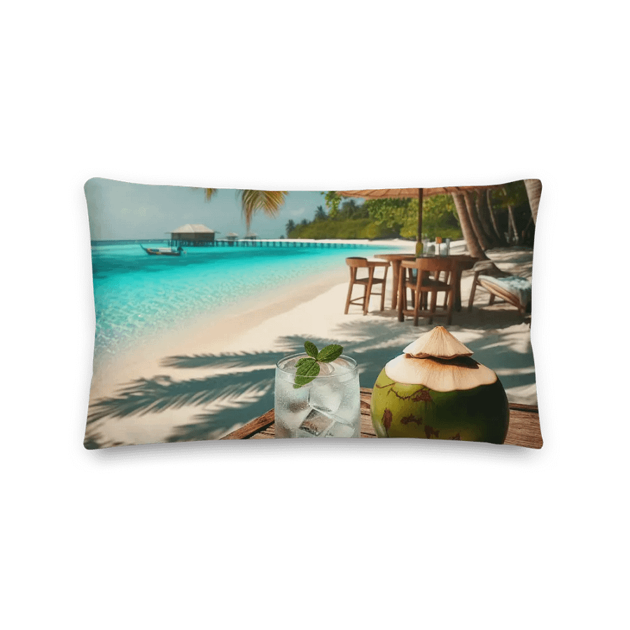 Tropical Paradise Premium Pillow | AI Design product image (2)