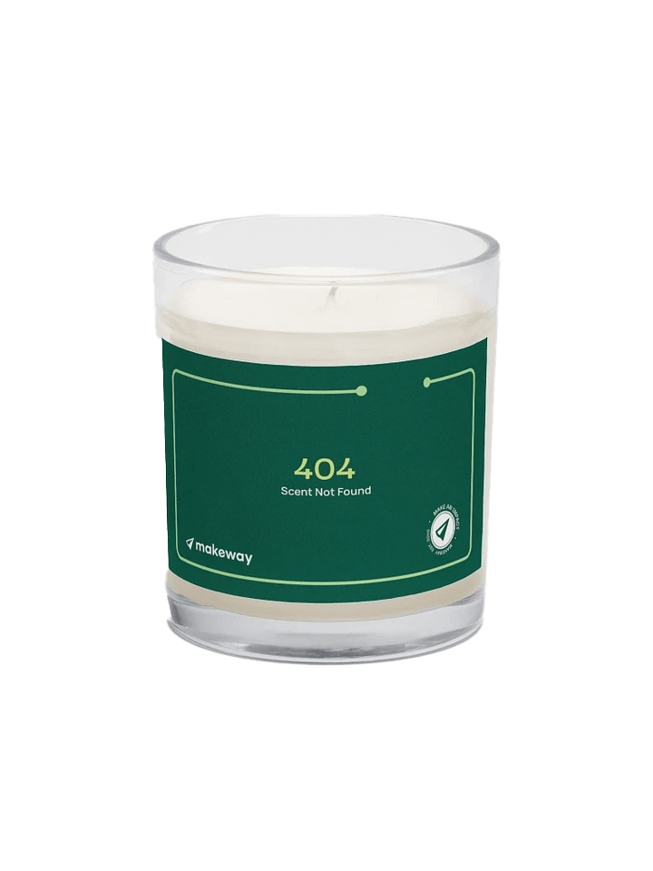 404 Error Unscented Candle: Green product image (1)