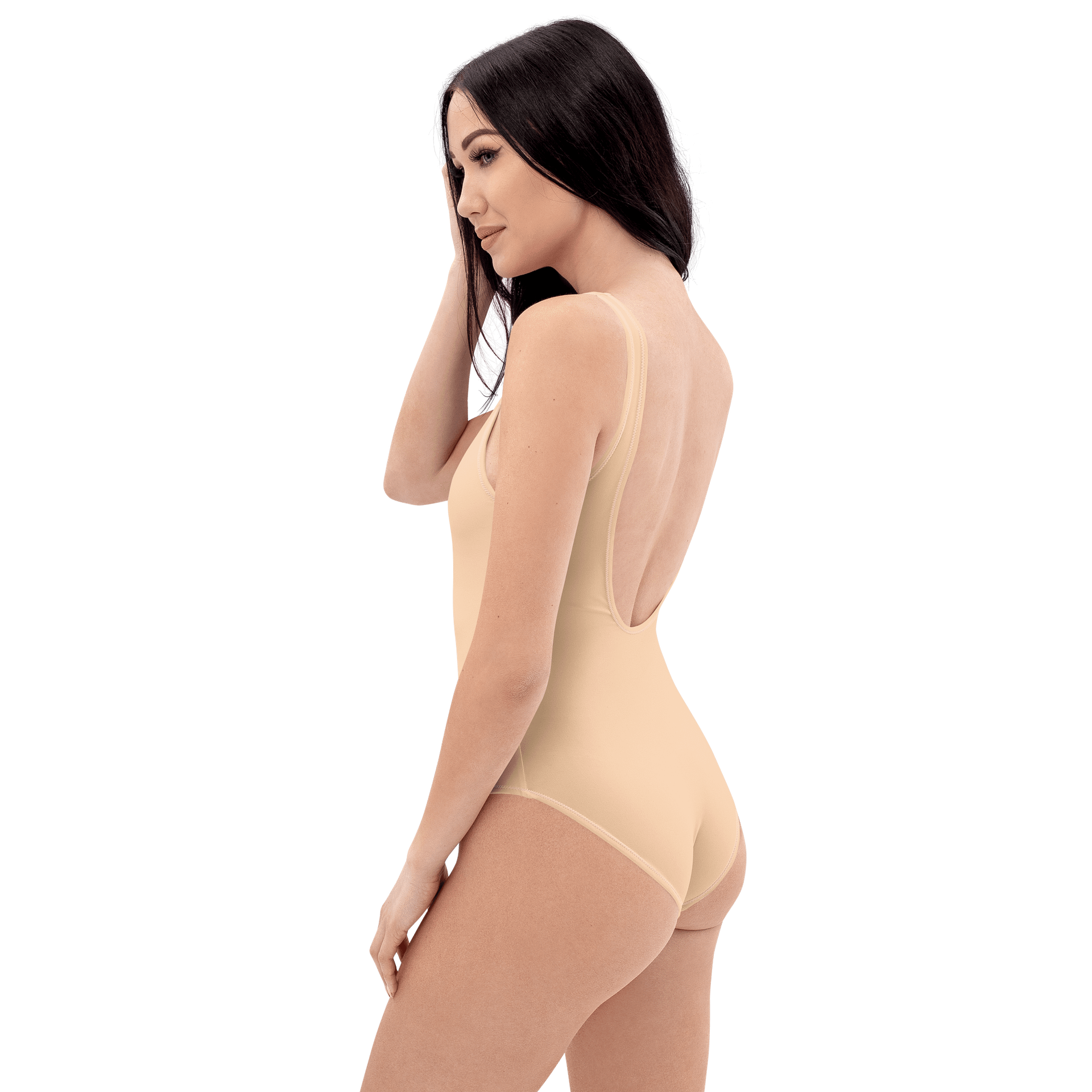 Waikiki Beach Sand Nude Solid Color Retro Inspired Women's One Piece Swimsuit product image (7)